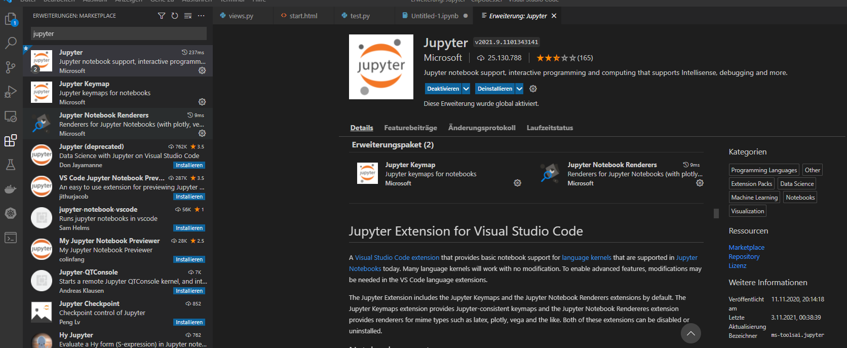 install Jupyter in VS Code